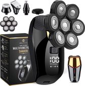 Wellshave 5 in 1 Scheerapparaat Mannen + Extra Scheerkop - Gezicht en Hoofd Trimmer - Skull Shaver - Nat & Droog Shaver - Face en Head Shaver – Hoofd Kaal