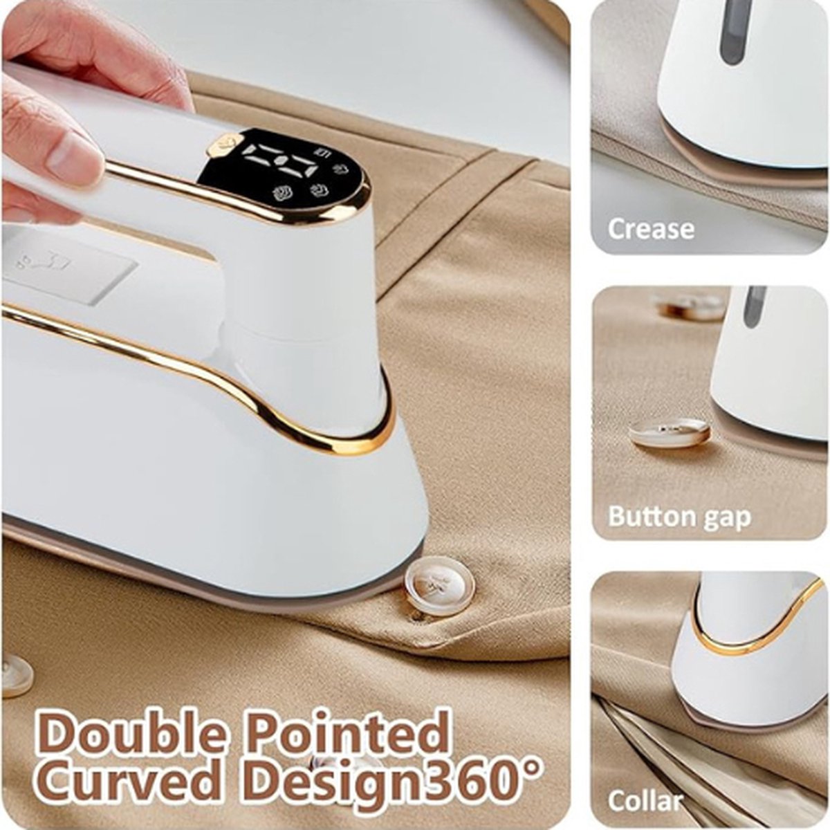 Mini Fer à Vapeur De Voyage - 1200W, Pliable à 180°, Chauffe En 30s | Défroisseur Portable Pour Vêtements - 10