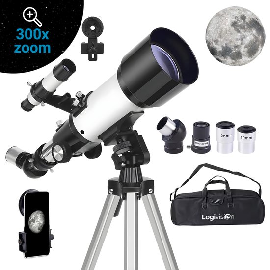 Zoomion Spaceboy 50/500 AZ Teleskop Fernrohr Set für die Astronomie mit Stativ e
