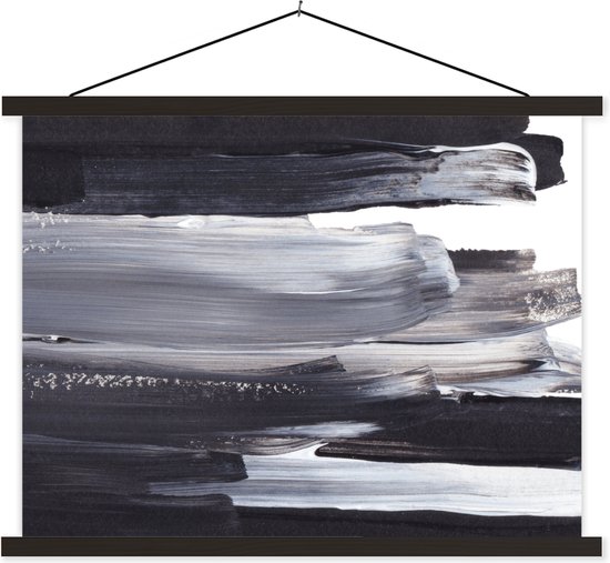 Porte-affiche avec affiche - Affiche scolaire - Peinture - Zwart - Design - 40x30 cm - Lattes noires