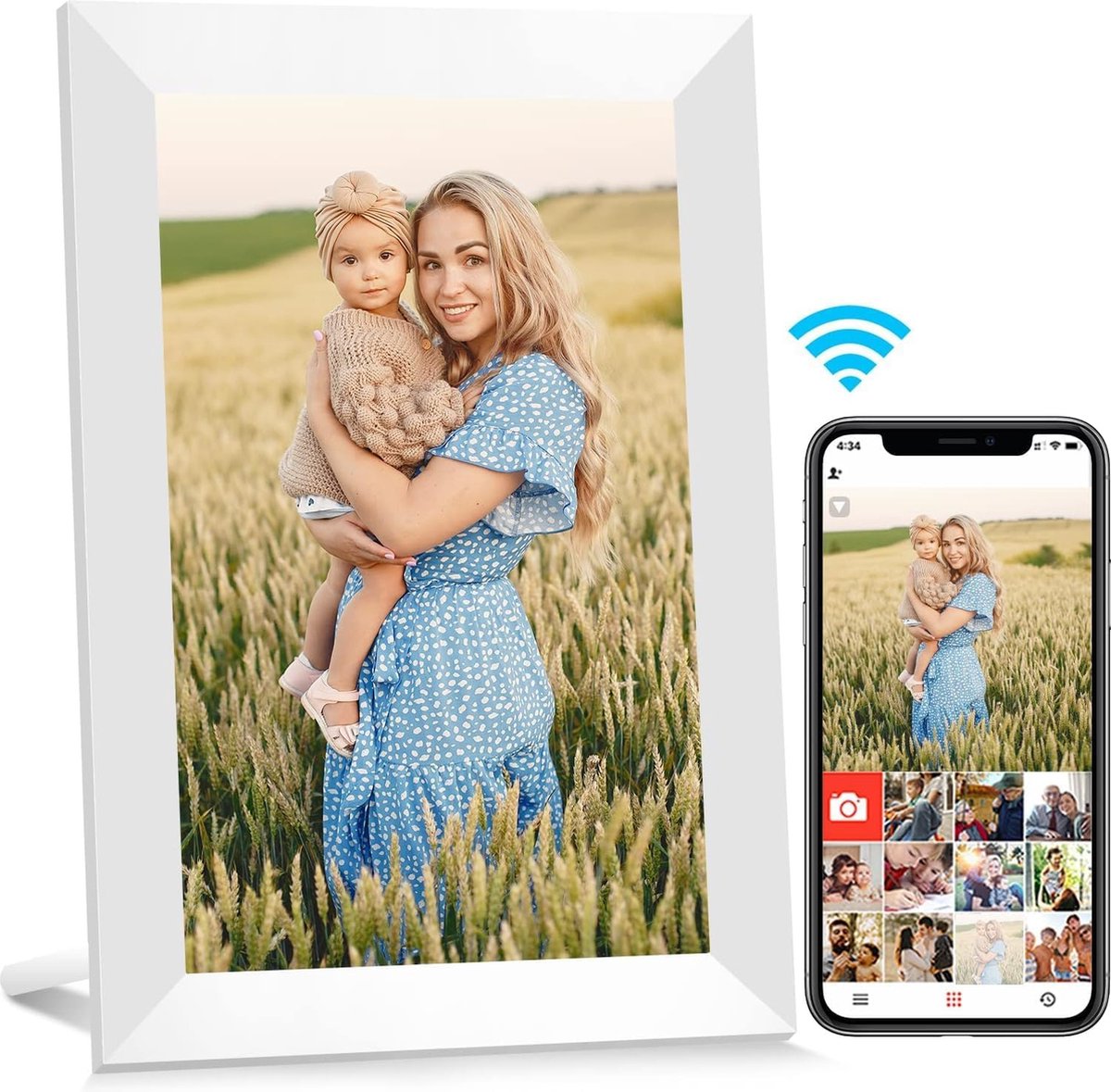 Solacis Digitale fotolijst - Digitale fotolijsten - Digitale fotokader - Digitale fotolijst met wifi - Must have voor in huis!