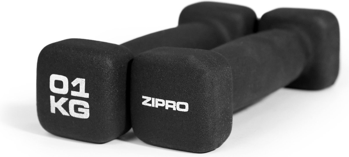 Zipro® Halter 2x1kg - Neopren Dumbbell - Stabiele Zeshoekige Vorm - Duurzaam en Comfortabel - Halter Gewicht voor Fitness - Hand Gewichten - Veelzijdig en Betrouwbaar voor Krachttraining