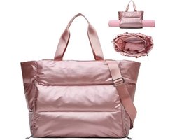 Sporttas voor dames - strandtas met rits - fitnessmathouder - Montreal - WiMa - Rose -
