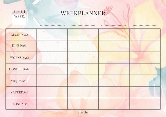 Weekplanner - Scheurkalender - 52 Pagina's - Kalender - Planner - Jaarplanner - A4 - Horizontaal - Week Planner - Familieplanner - Gezinsplanner - Werkplanner - Muurkalender - Things To Do - Ophangbaar - Maandplanner