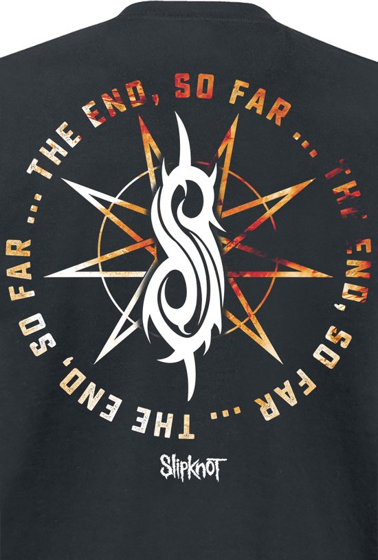 T-shirt noir en Katoen avec logo Slipknot The End, So Far - Produits dérivés du groupe, Groupes