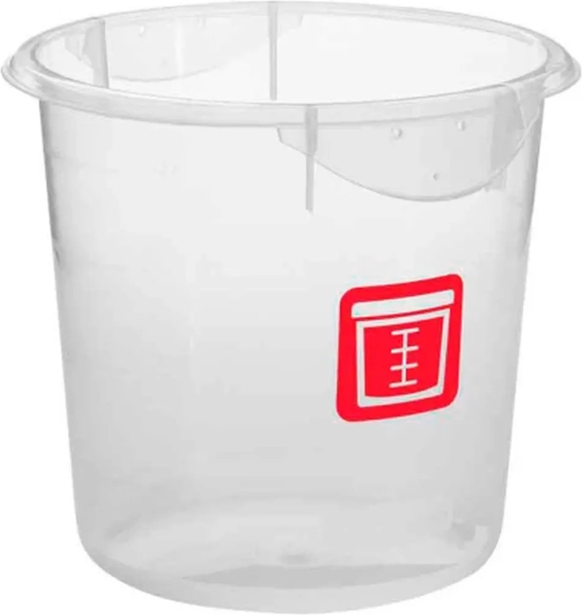 Rubbermaid Ronde voedselcontainer 3,8 liter Rauw Vlees - Kunststof - Transparant - Rood - HACCP