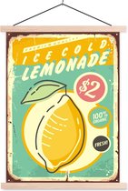 Porte-affiche avec affiche - Affiche scolaire - Citroen - Vintage - Illustration - 120x160 cm - Lattes vierges