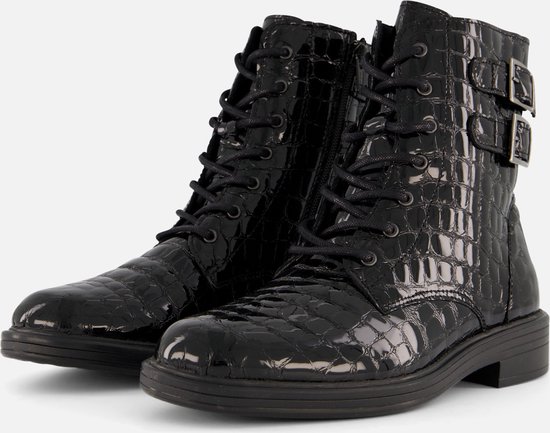 Feyn Brooke Veterboots zwart Lak Maat 40 bol