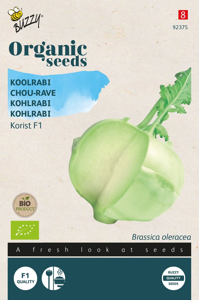 Buzzy® Organic Koolrabi Korist F1 (BIO) - biologisch groentezaad
