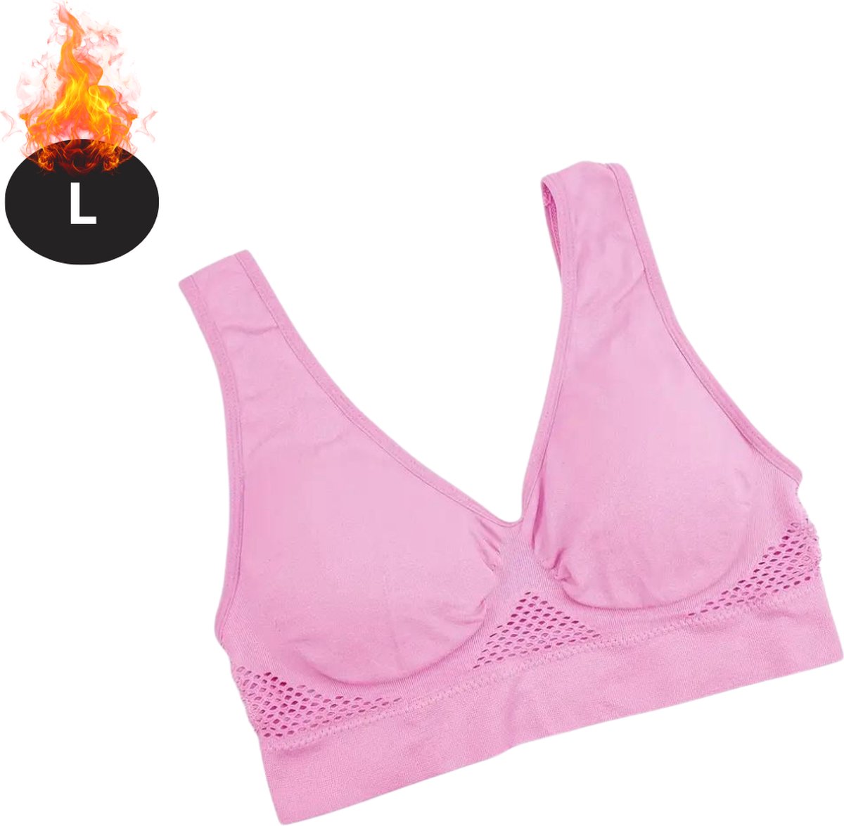 Bovista BH Zonder Beugel - Zonder Bandjes - Push-up Bh's - Comfort Beha - Gemengd - Roze