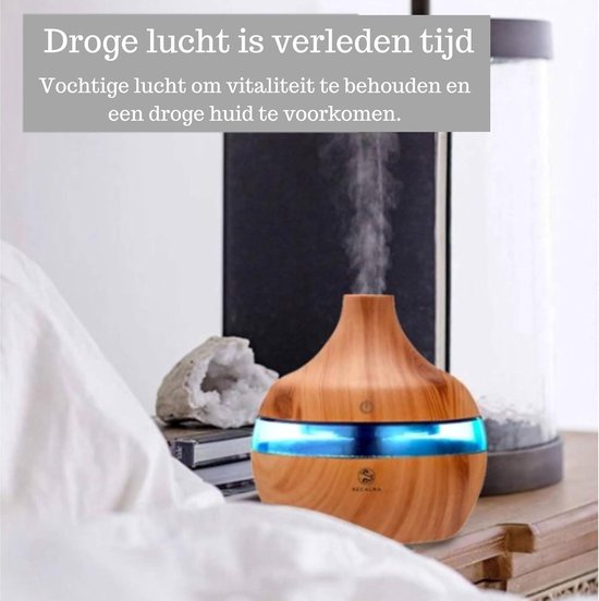 Lpitoy Houten Diffuser voor etherische oliën, houten ronde bal