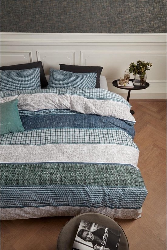 Rivièra Maison - Tailor dekbedovertrek - Tweepersoons - 200x200/220 cm - Groen