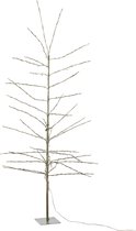 J-line - Sapin de Noël Nu + LED Métal Wit - 90x90x200cm