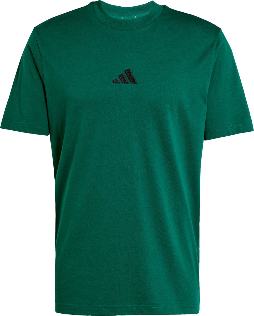 Adidas Sportswear Essentials Small Logo Single Jersey T-Shirt Heren Groen