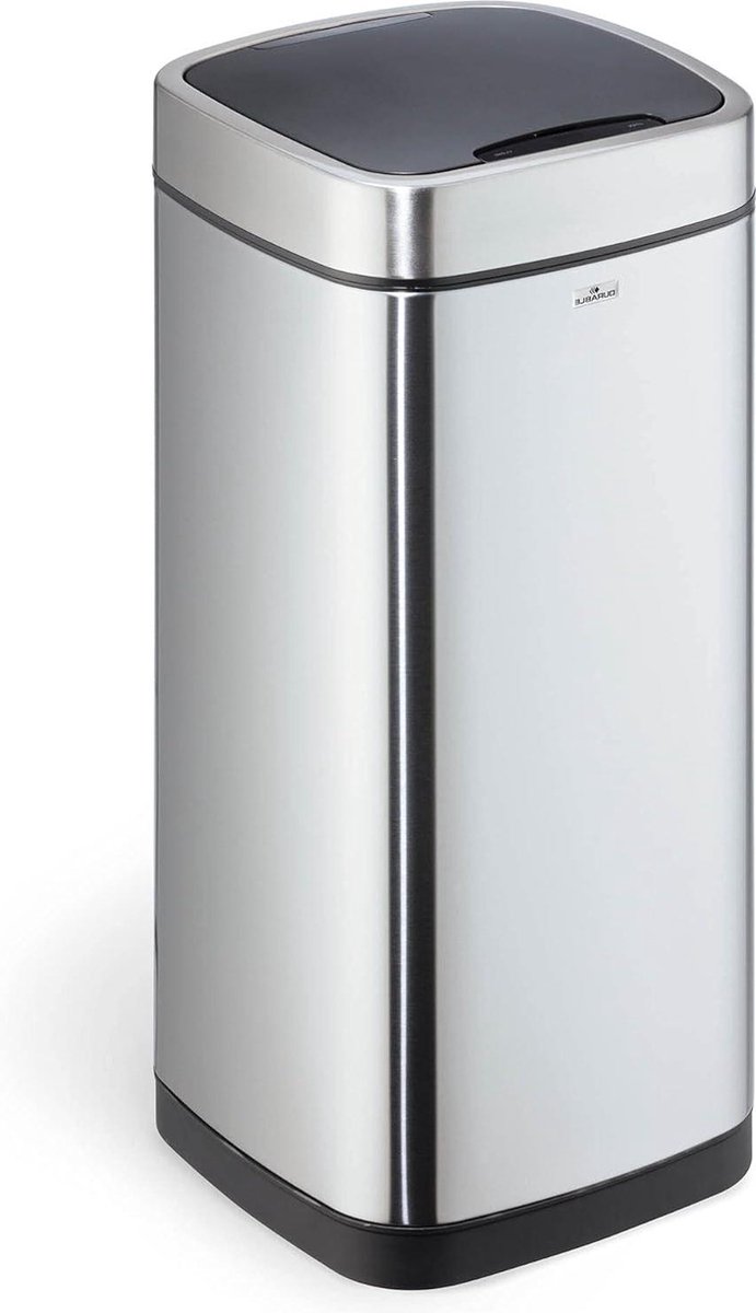 Sensor afvalbak NO TOUCH met binnenemmer 35 liter - zilver - afvalbak sensor - afvalbak 35 liter pedaalemmer 50 liter