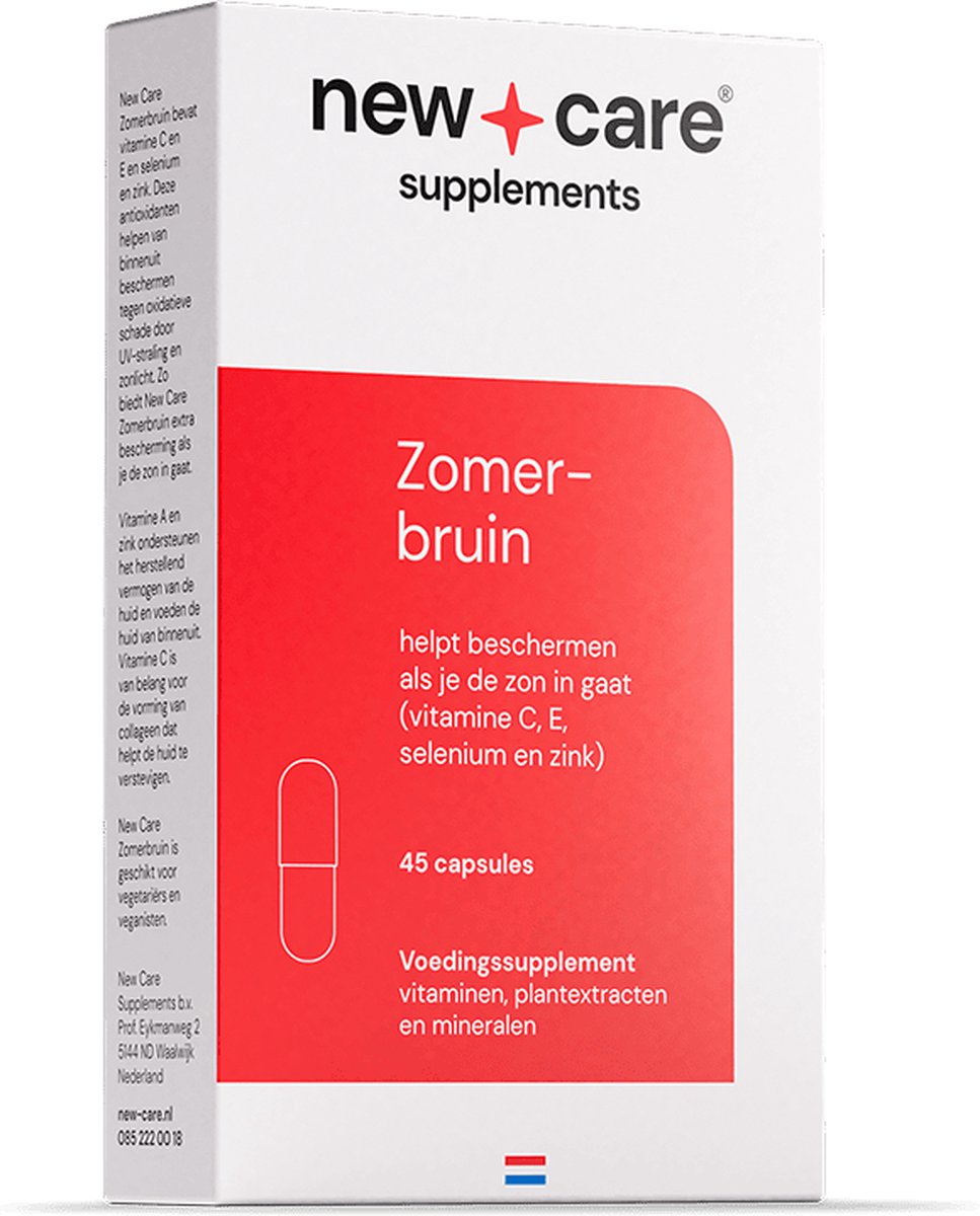 Goedkoopste New Care Zomerbruin - zonbescherming - 45 capsules - vegan
