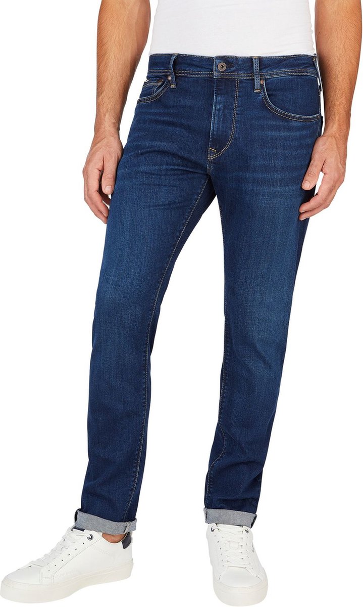Pepe Jeans Heren Jeans Broeken STANLEY tapered Fit Blauw 28W / 32L Volwassenen
