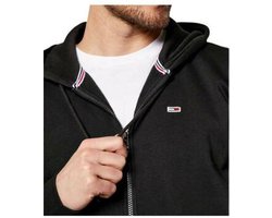 Tommy Hilfiger | Tommy Jeans | Hoodie met rits | Flagpatch logo | Zwart | S