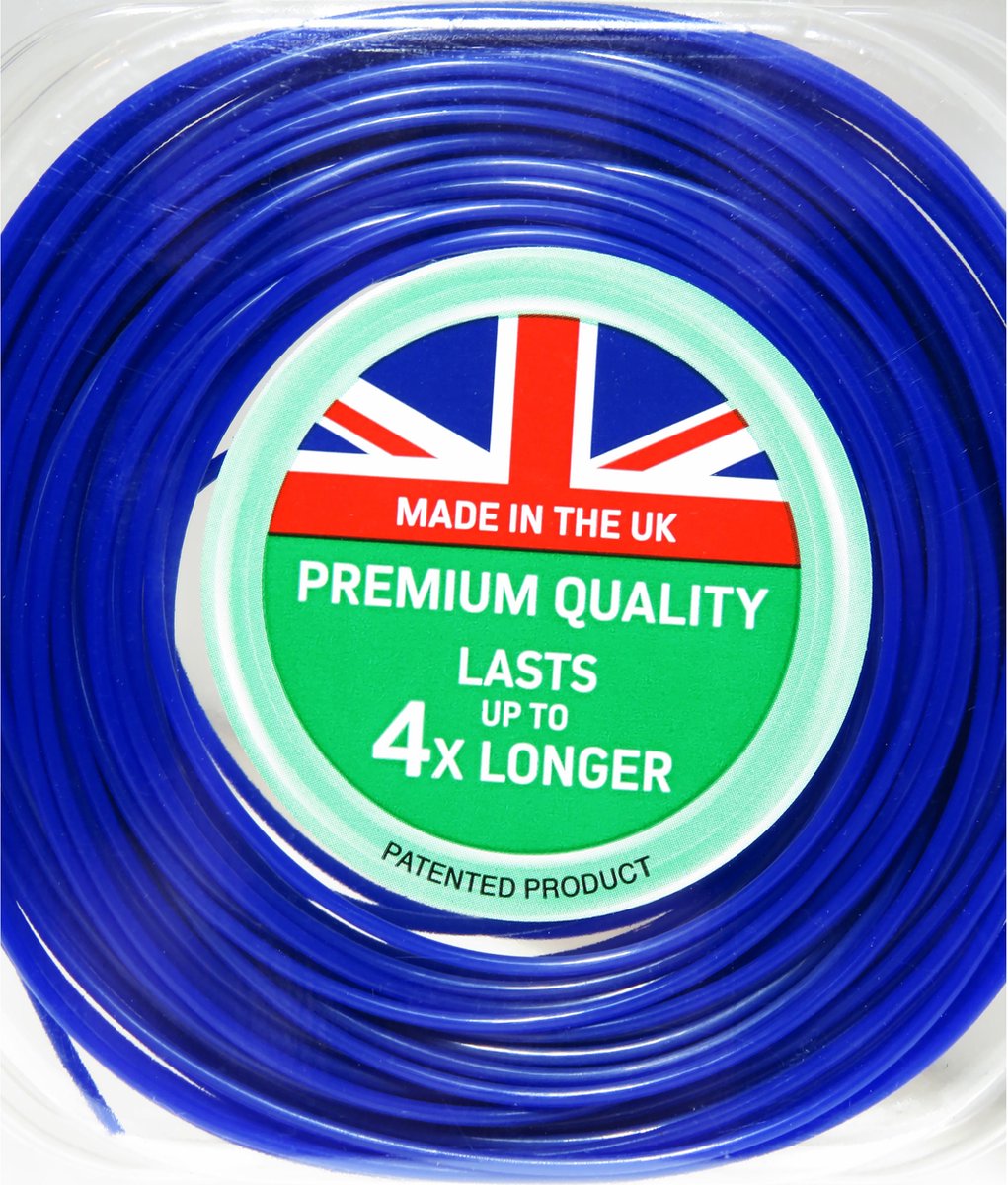 ALM trimmerdraad - 1,5 mm x 15 meter - maaidraad voor grastrimmer en bosmaaier - trimdraad - trimmer strimmerdraad - draad kantenmaaier - 1.5 - 1,5mm
