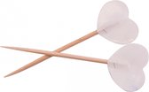 Bâtonnets à cocktail coeurs blancs 50 pièces