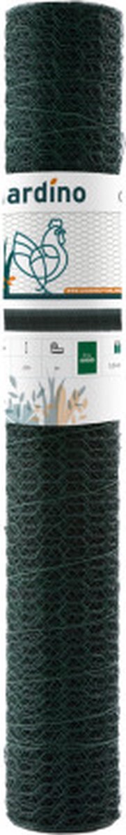 Giardino Zeskant gaas groen 13 mm | draaddikte 1,0 mm | groen gecoat 0.50m x 25m