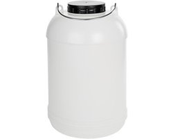 CM Jerrycan container voor vloeistof/voedsel/wecken - 10 liter - Kunststof - met draaidop - 22 x 35 cm - camping - opslag - rond