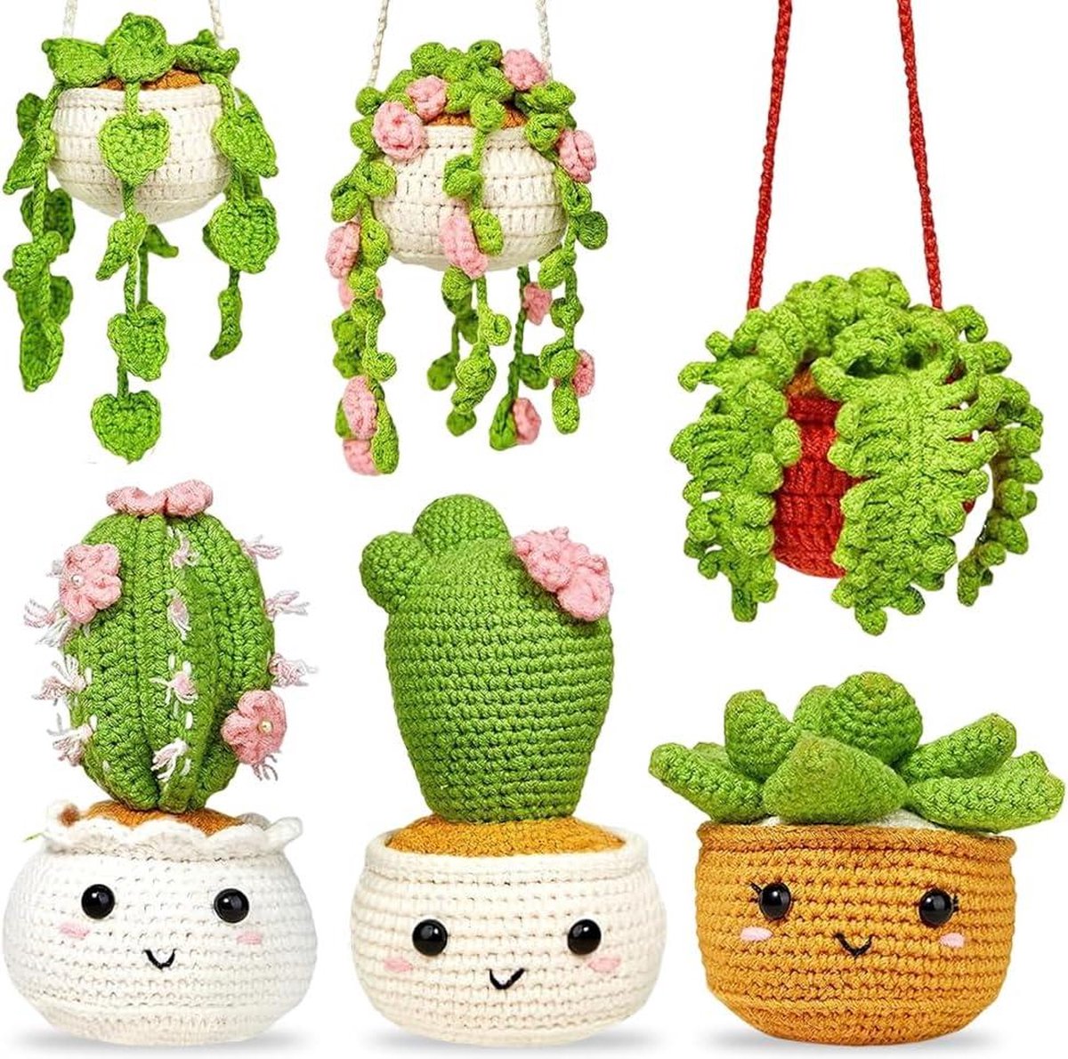 Haaknaaldenset voor beginners - cactus haakset met schaar en handleiding