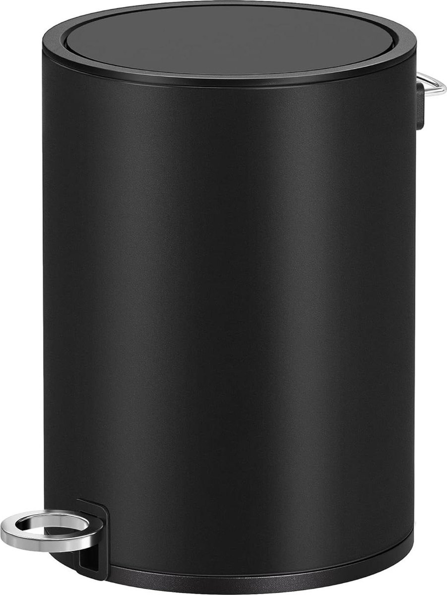 Goedkoopste 3 liter afvalbak badkamer - softclose deksel - uitneembare binnenbak - zwart