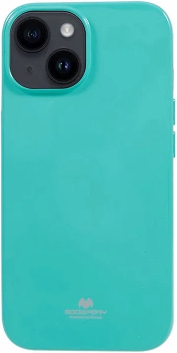 Goospery – iPhone 15 Plus – Backcover hoesje Jelly – Cyaan