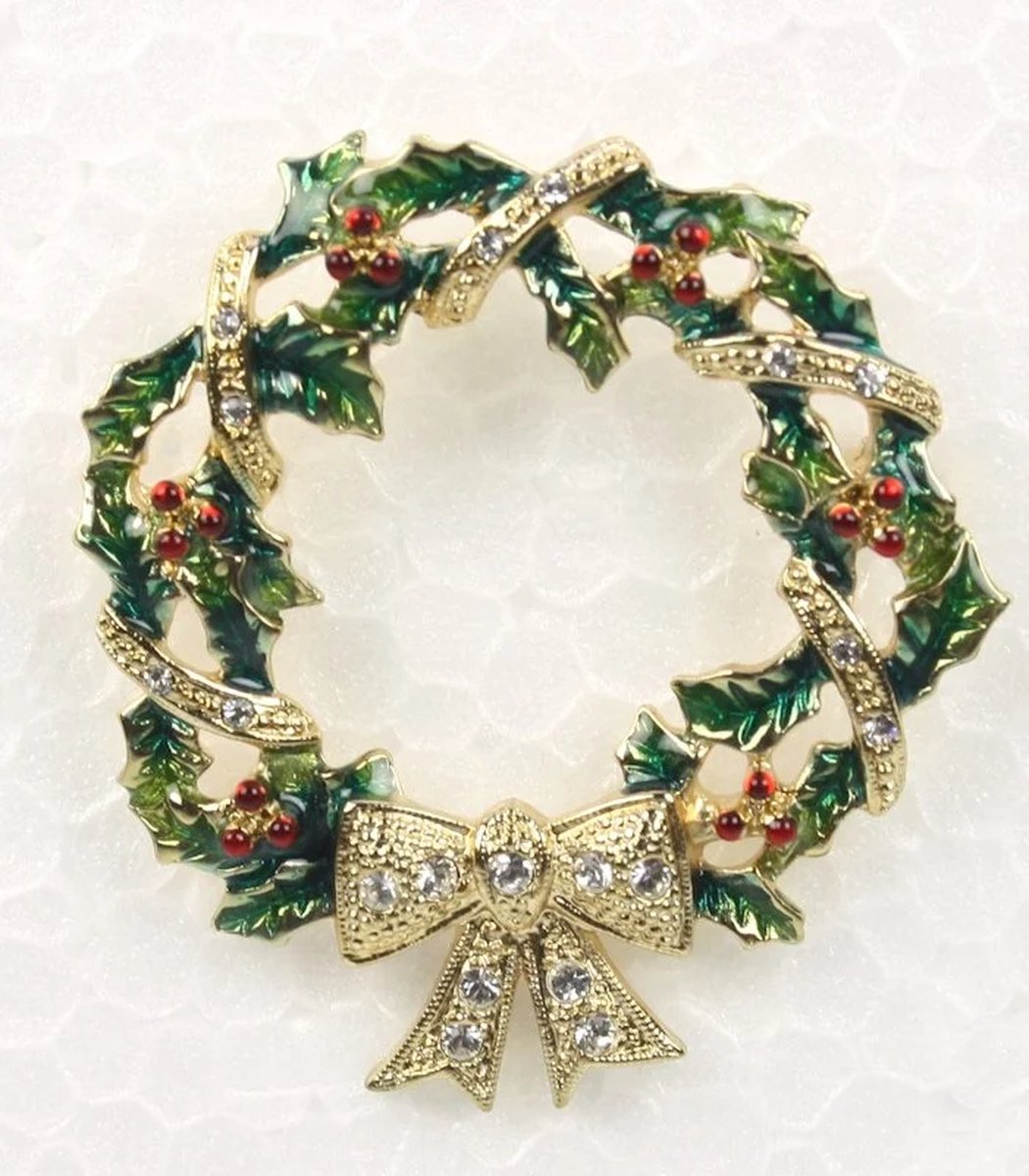 Broche Kerstkrans 4,5x1x5cm