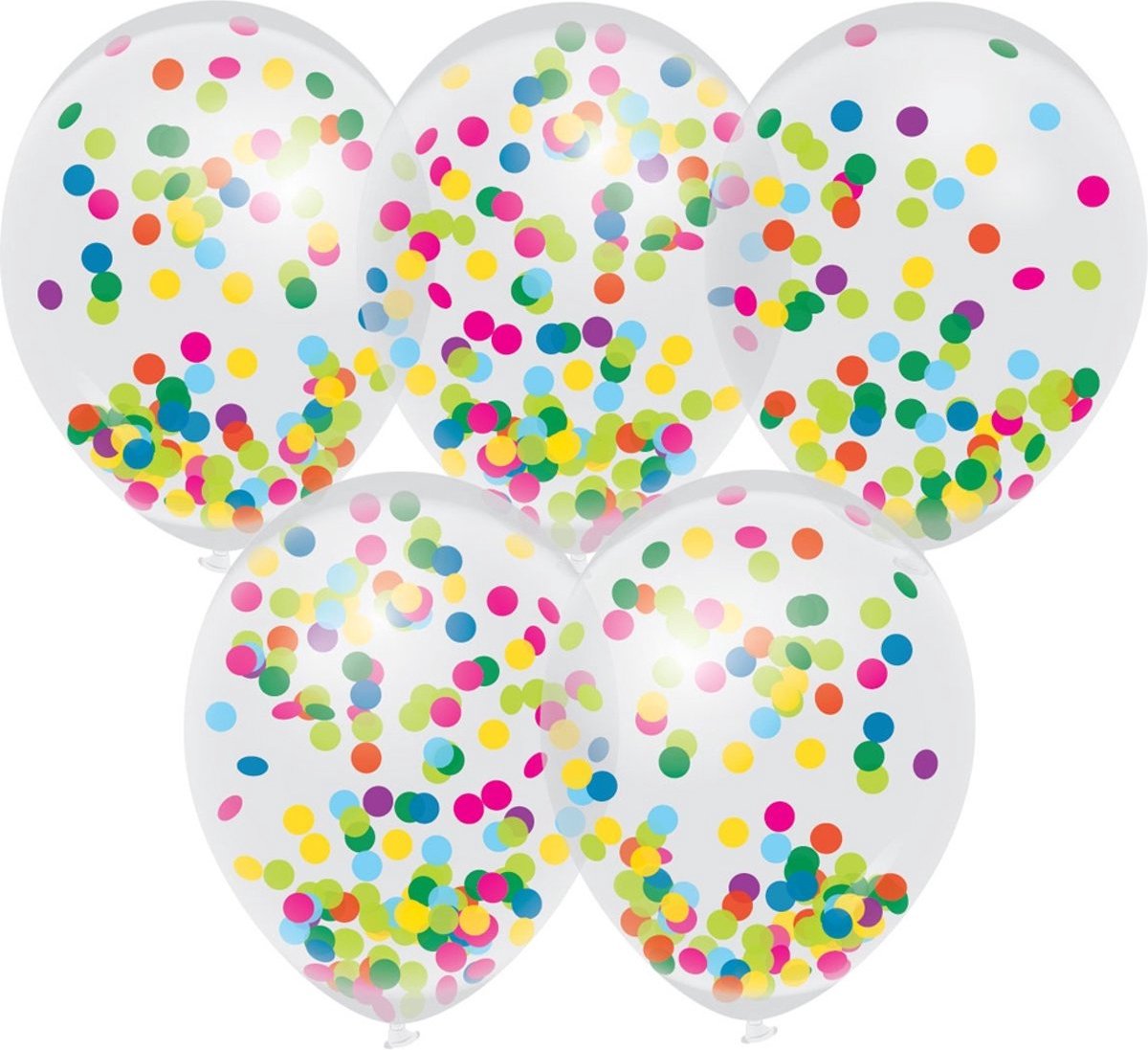 Haza party ballonnen - 15x stuks - gevuld met confetti - 30 cm - kinderfeestje - verjaardag - versiering