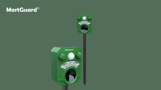 MartGuard® Ongedierte Verjager Outdoor IP65 - Marterverjager - Kattenverjager - Dierenverjager - Met Bewegingssensor - Op ZonneEnergie