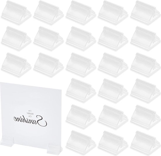 60pcs Clear Card Stands 2x2x1.2cm Plastic Holder Stand for Playing ...