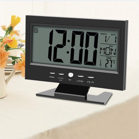 8 inch LCD digitale klok kalender met datum, kalender met datum, dag en tijd, Alzheimer klok, klok voor senioren, het is voor ouders (wit