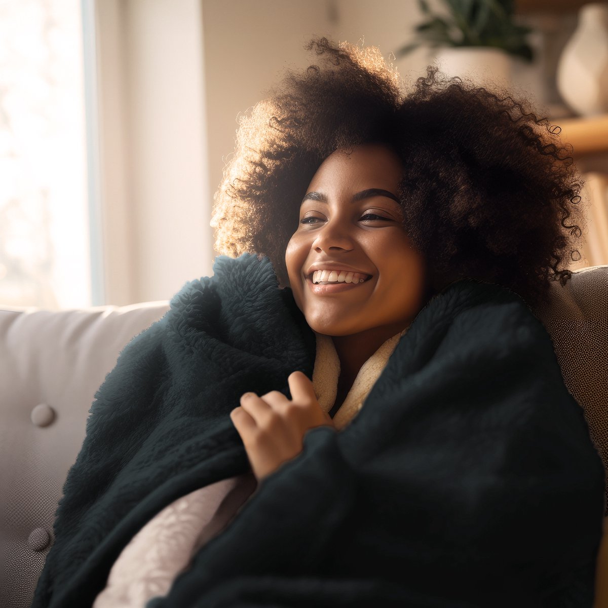 Auronic Elektrische Deken - 180 x 130 cm - 1 Persoons Warmtedeken - 9 Warmte en Timerstanden - Verwarmingsdeken - Sherpa Fleece - Antraciet – foto 5
