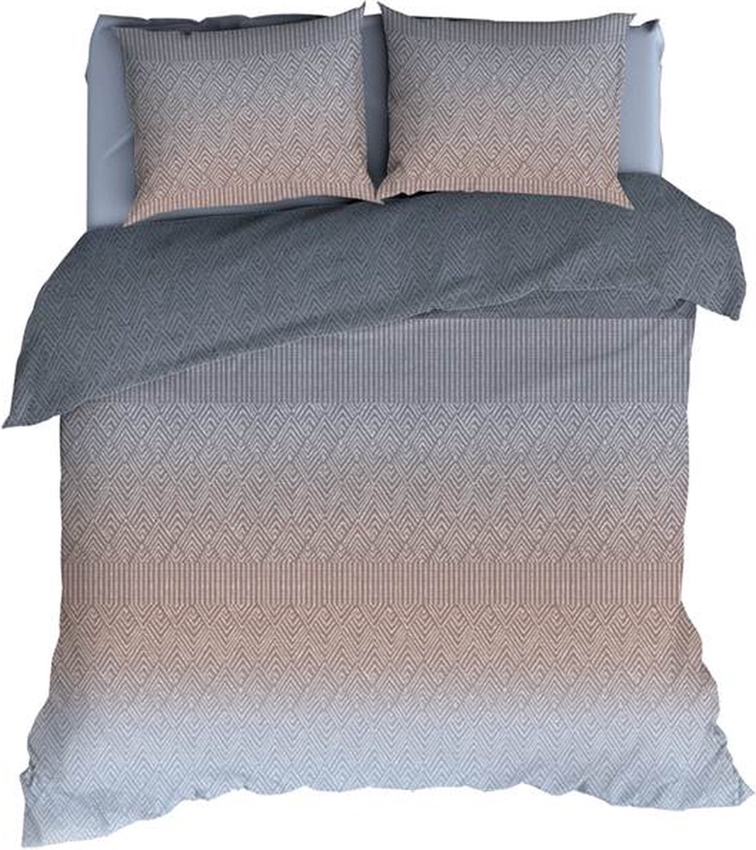 Romanette Grossarl Dekbedovertrek - Extra breed - 260x200/220 cm - Dovegrey