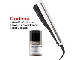 L’Oréal Professionnel Steampod 3.0 + Leave-in cadeau – Professionele 2-in-1 stoom stijltang: voor stijlen & krullen + Absolut Repair Molecular Leave-in 50ml cadeau voor beschadigd haar