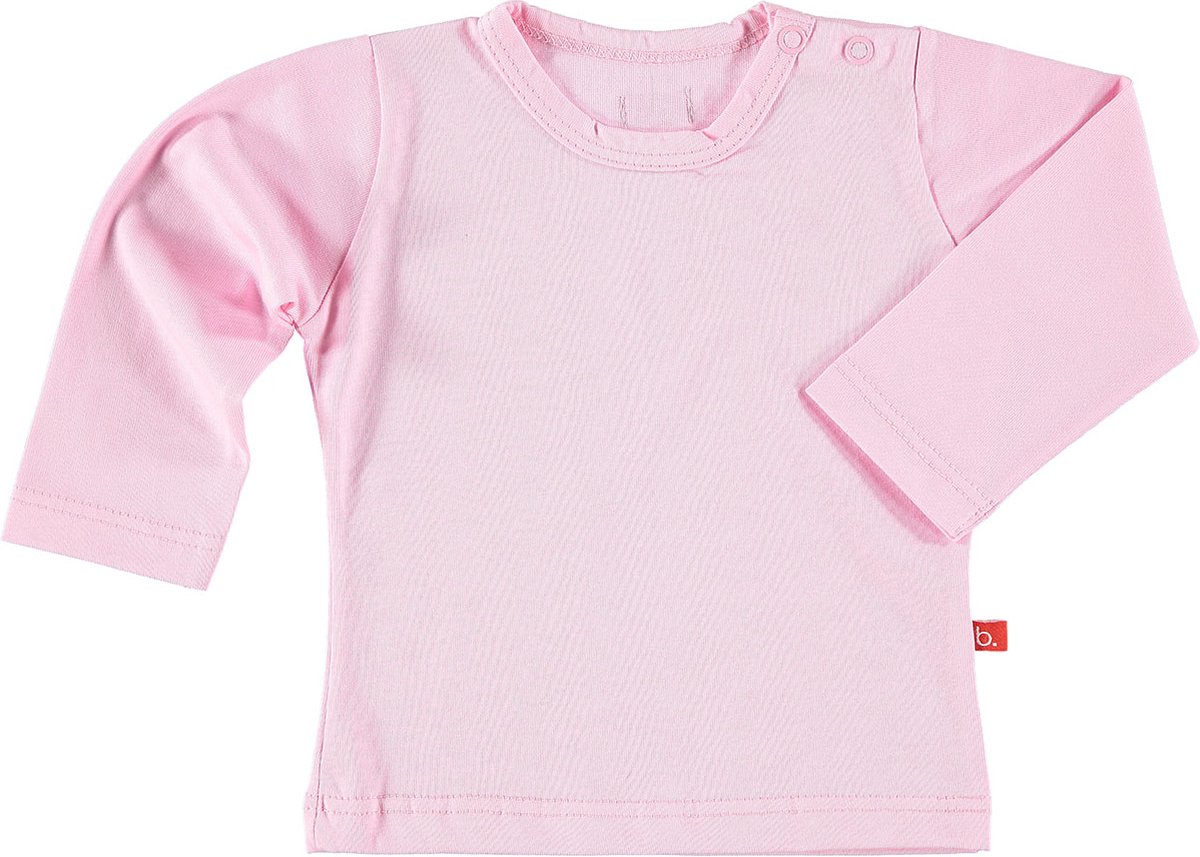 T-shirt lange mouw roze biologisch katoen 74-80