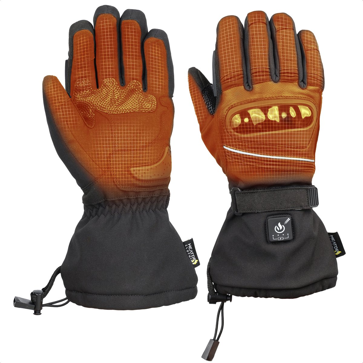 HEATDRY® Clothing - Verwarmde Motor Handschoenen - MotoHeat-7.4v - Elektrische Handschoenen - Handschoenen Met Verwarming - Verwarmde Handschoenen Dames Heren - Black - Maat L