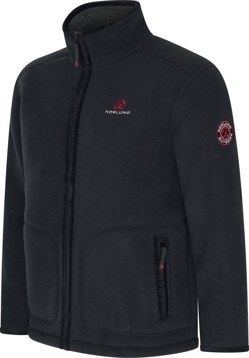 Norlund Heren Outdoorjas Polar Fleece Bodo Zwart