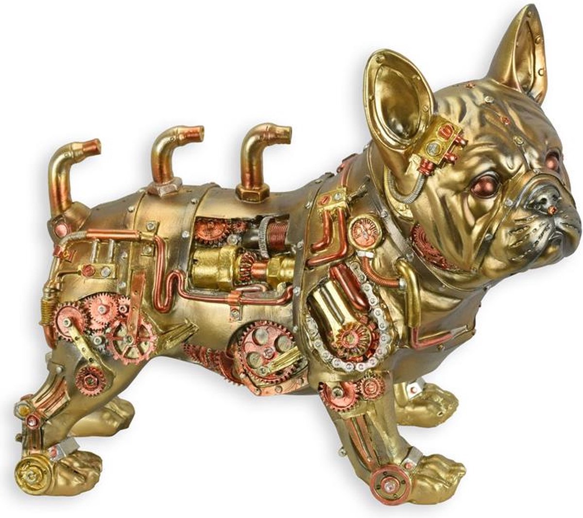 Boutique Trukado - Steampunk Bulldog beeldje 26,2cm - polyresin