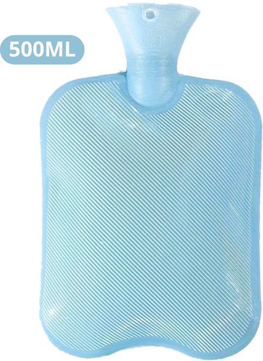 Goedkoopste Bovista Warmwaterzak - Warmtekussen - Warmwaterkruik - Warmtekruik - Knuffel - Kruik - Bag - Met Hoes - Blauw - 500ML