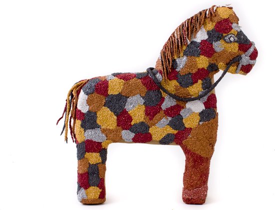 Creatief knutsel pakket paard spaarhuis satijnkoord neon kleuren luxe knutsel box foam clay papier-maché deurhanger hout origineel cadeau kumihimo armbandjes knopen veertje jongen meisje dieren sinterklaas kerst cadeau schoencadeau