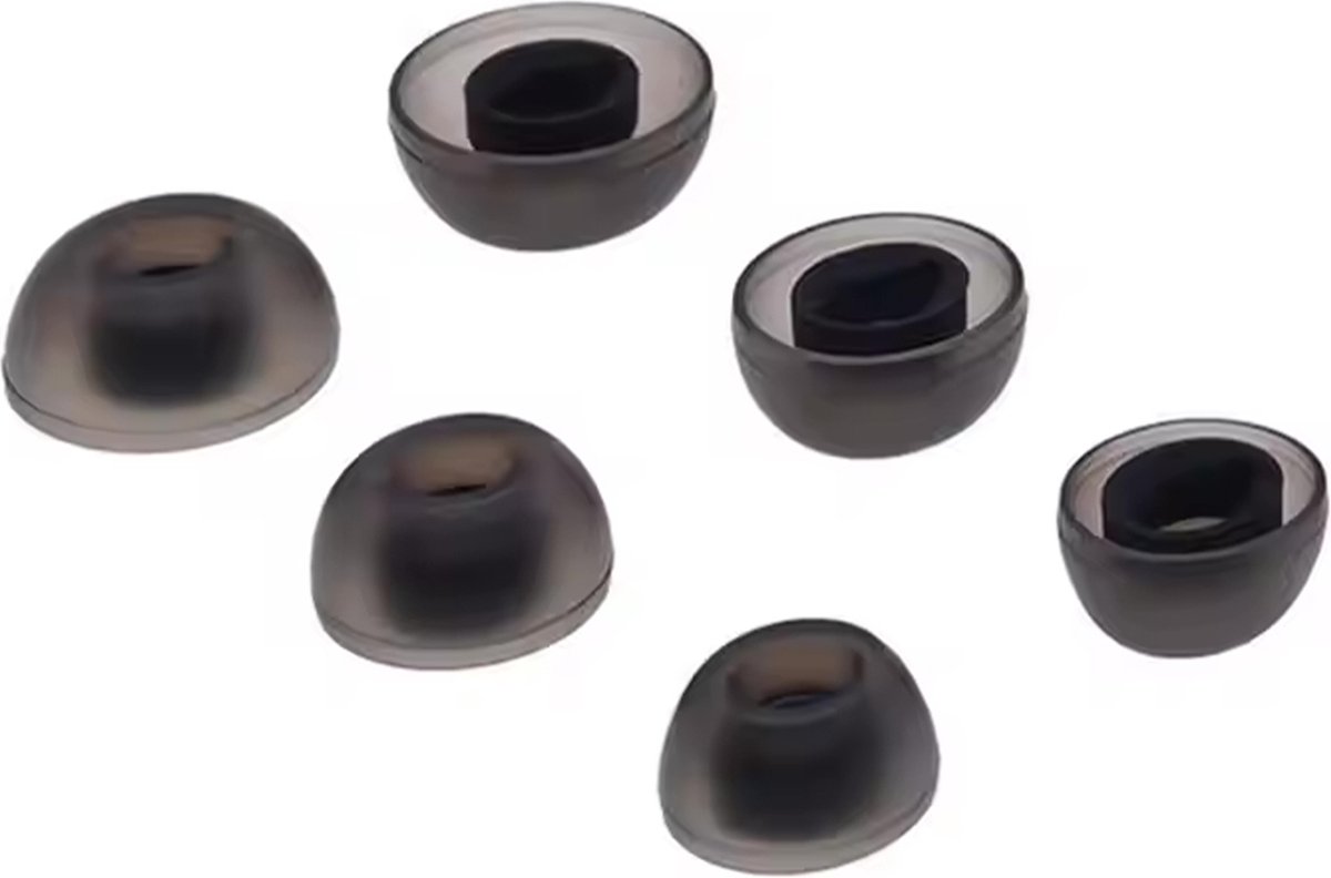 Ibley ComfortFit Siliconen oortips voor JBL Live Pro 2 zwart - Siliconen Earplug - S/M/L formaat - 3 paar - 3 maten - JBL Live Free 2 oortips