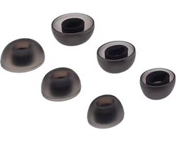 Ibley ComfortFit Siliconen oortips voor JBL Live Pro 2 zwart - Siliconen Earplug - S/M/L formaat - 3 paar - 3 maten - JBL Live Free 2 oortips