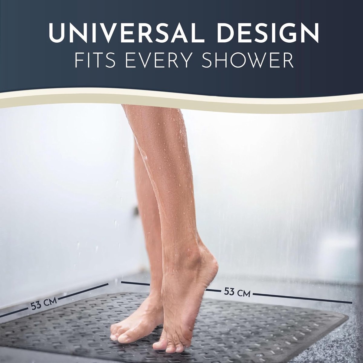 Non-Slip Shower Mats, Premium Shower Mats 53_x_53_cm