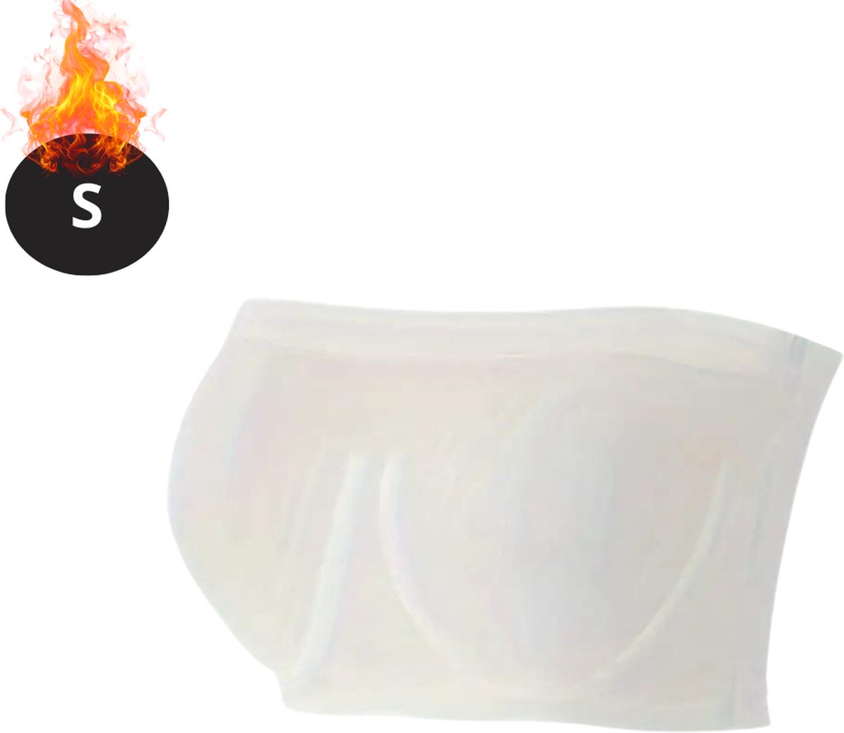 Livano BH Zonder Beugel - Zonder Bandjes - Push-up Bh's - Comfort Beha - Comfortabel - Sterk - Yoga - Dames - Wit