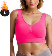 BH Zonder Beugel - Zonder Bandjes - Push-up Bh's - Comfort Beha - Gemengd - Comfortabel - Roze - Maat L