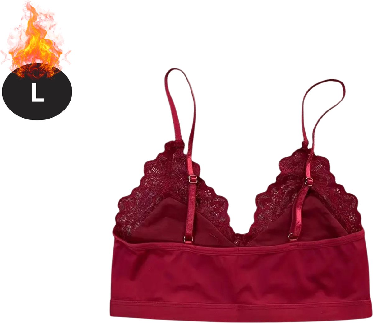 Livano BH Zonder Beugel - Zonder Bandjes - Push-up Bh's - Comfort Beha - Gemengd - Rood