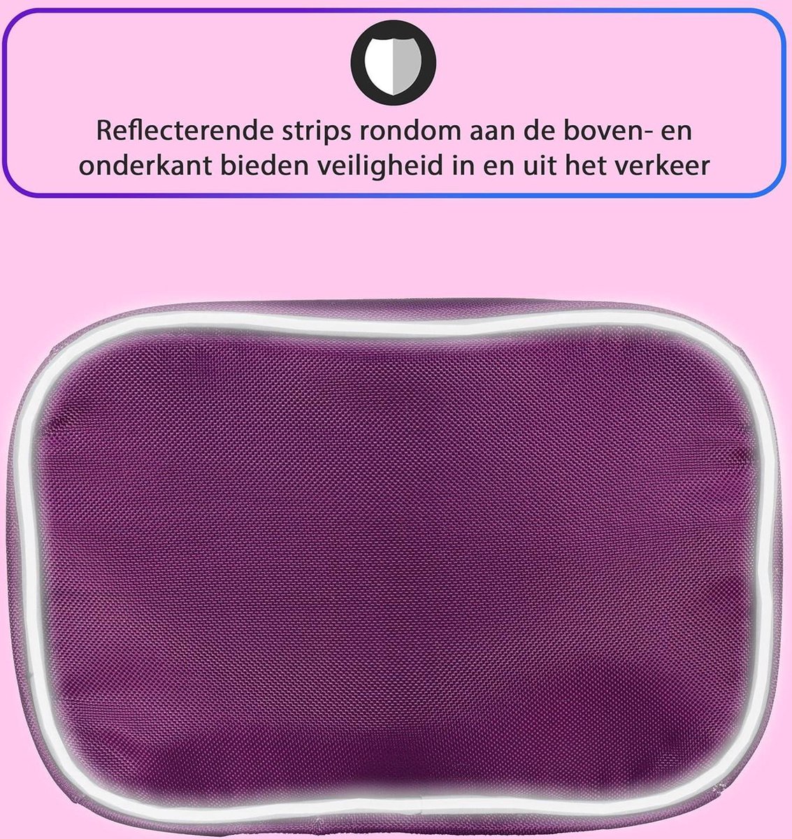 Kinderfiets stuurtas - Afneembare deksel - Fietstas met reflectoren - Klittenband bevestiging - Incl. binnenzak - Paula Prinses